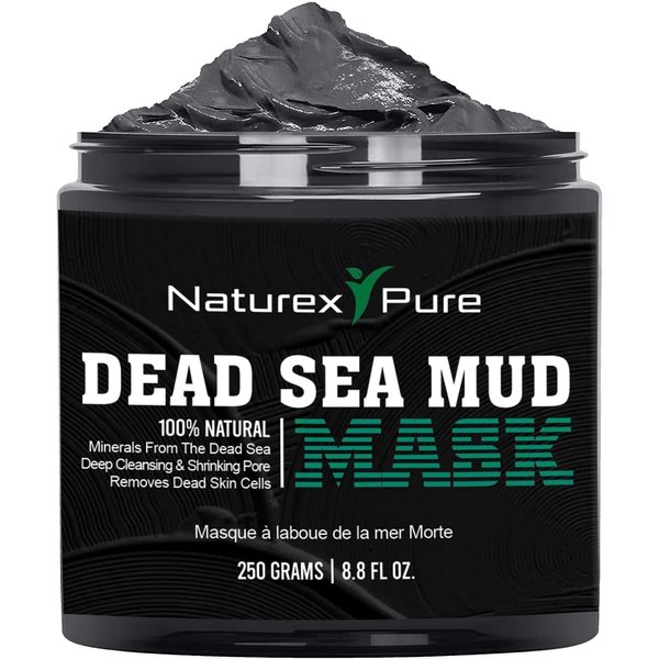 Naturex Pure Dead Sea Mud Mask – Luxurious Mud Masks for Women and Men – Advanced All-Natural Dead Sea Mud Mask for Blackheads, Whiteheads, Hyperpigmentation, Acne – 8.8fl oz