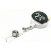 Pet Animal Pattern Retractable Reel ID Badge Holder with Alligator Clip (Black-Cat)
