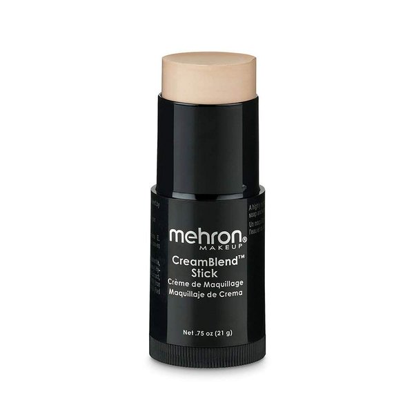 Mehron Makeup CreamBlend Stick | Face Paint, Body Paint, & Foundation Cream Makeup | Body Paint Stick Perfect for Halloween Makeup .75 oz (21 g) (Light 1)
