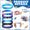 Realspring 48 Pcs Outer Space Party Favors 24 Space Slap Bracelets 24 Silicone Wristbands Galaxy Astronaut Bracelets Bulk for Kids Classroom Rewards Stars Solar System Planet Birthday Party Supplies