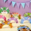 Sinmoe 32 Pcs Dinosaur Party Hats Dinosaur Birthday Party Supplies Paper Dino Party Hats Crown Tiara Dinosaur Birthday Hat Headband with 32 Adjustable Ropes for Dinosaur Party Decorations, 16 Styles