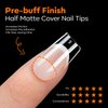 modelones Short Square Nail Tips, Pre-shaped Gel x Nail Tips Full Cover Fake Nails Soft Gel Acrylic Nail Tips Nail Extension False Gel x Nail Kit 216PCS 12Sizes