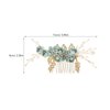 Bride Wedding Hair Accessories: Pearl Flower Hair Comb Rhinestone Hair Piece Bridal Headpiece for Women and Girls, Green