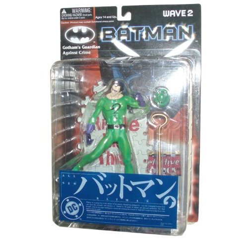 Yamato DC Batman Wave 2 Gotham's Guardian Against Crime Series 6 Inch Tall Action Figure - The Riddler with Hat, Riddler's Stick and Diorama Display Base