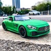 BDTCTK 1/24 Benz AMG GTR Toy Cars Model Car, Zinc Alloy Pull Back Toy car with Sound and Light for Kids Boy Girl Gift(Green)