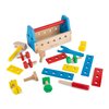 Melissa & Doug Take-Along Tool Kit Wooden Construction Toy (24 pcs), Multicolor, 10.0 x 5.55 x 4.75