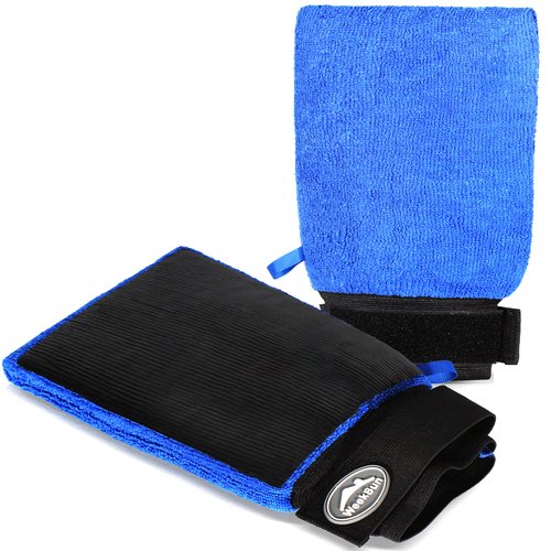 2 Pack Clay Mitt, WEEKSUN Clay Mitt For Car Detailing With Elastic Strap Veicer0, Clay Bars Auto Detailing Mitt, Scratch-free Safe Clay Eraser Mitt for Car Detailing Cars Paint Polishing Clay Bar Tool