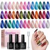 Beetles 20 Colors Cat Eye Gel Nail Polish Set with Base Gel and Matte Glossy Top Coat, Nude Pink Green Blue Gel Polish Lush Velvet with Magnet Soak Off LED Nail DIY Art Home Salon Gifts for Women