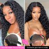 Wear and Go Glueless Wigs Human Hair Water Wave Lace Front Human Hair Wigs For Beginners 18 Inch Pre Plucked Pre Cut No Glue HD Lace Frontal Wigs For Black Women 180% Density