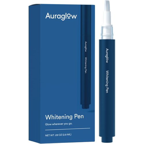 Auraglow Teeth Whitening Pen, Overnight Teeth Whitening Pen, 35% Carbamide Peroxide, 20+ Whitening Treatments, No Sensitivity, 2.8mL