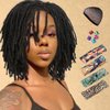 WIGNEE Short Dreadlock Wig Braided Wigs for Black Women Short Afro Dreadlock Wigs for Black Women And Men Loc Wigs Dreadlocks Crochet Hair for Black Women Daily Use