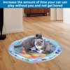 NQEUEPN Cat Water Play Mat, Cool Comfort Cat Play Pad Fun Pet Water Play Interactive Sensory Water Pad Toy for Pet Dog Cat Water Play Alone (Round Gray Whale)