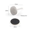 NMKL38 20mm Diamond Grain Nail Drill Bit Sanding Disc for Nail Tips Shape Grinder Cuticle Cutter Shaft Grinding Head (20MM) with 2 Sanding Paper