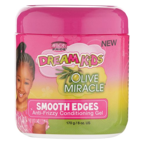African Pride Dream Kids Olive Miracle Smooth Edges Anti-Frizzy Conditioning Gel - Contains Olive...