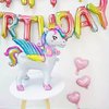 Standing Unicorn foil Balloon, 3D Magical Crown Wings Unicorn Party Balloons, Girls Birthday Wedding Baby Shower Decorations Party Supplies (25inch 2PCS)