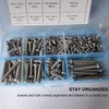 M4-0.7 x 10mm,12mm,16mm,20mm,25mm,30mm Pan Head Phillips Machine Screws,18-8 Stainless Steel Bolts Nuts Washers Screws Assortment Set (M4 Pan Head Phillips Screws)
