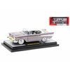 1957 Chevy Bel Air Hardtop Purple Metallic with Cream Top Limited Edition to 6250 Pieces Worldwide 1/24 Diecast Model Car by M2 40300-115B