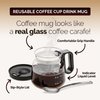 Unique Coffee Mugs for Men and Women - 16 oz Coffee Pot Mug, Funny Coffee Cup for Coffee Lovers. Cute Novelty Flat Bottom Coffee Mug With Handle. Coffee Gifts For Co-workers, Friends, Birthdays, More