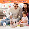 Kids Coffee Maker with Coffee Cups Toy Coffee Maker for Kids Kitchen Playset Gifts Set Toddler Coffee Playset with Lights and Sound Play Coffee Maker Set for Kids Tea Playset