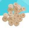 Wooden Craft Wheels Rc Cars Tiny Cars 50pcs Treaded Wooden Wheel Axle Hole Natural Wooden Crafts Accessories for Arts Crafts DIY Home Decor Wood Working Pegboards Rc Car