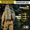 M-Tac Compression Stuff Sack for Sleeping Bag Military Water Resistant Compression Bag Lightweight Nylon Compression Sack for Travel, Camping, Hiking, Outdoor (Olive, M - 12 liters)