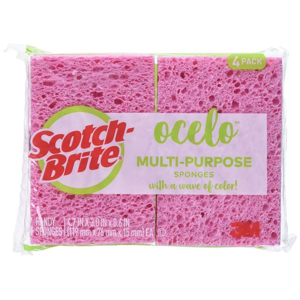 Ocelo Multi-Purpose Sponge, 4/Pack (7274-FD)