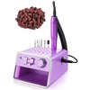Subay Nail Drill Machine Electric File, Portable for Acrylic Gel Dip Powder Nails, All in One Nail Drill Kit for Manicure Pedicure, Nail Set with Everything, Purple