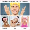 AMCAMI 8 Pack Skincare Headband Spa Headband for Washing Face Makeup Face Wash Headband Bow Headbands for Women Facial Towel Headband Spa Party Supplies for Girls Women
