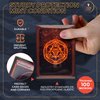 WizardWard MTG Card Sleeves (Red Arcane) Pack of 105 - Smooth Shuffling MTG Sleeves 100 Micron Thickness -66mm x 90mm Magic the Gathering Card Sleeves