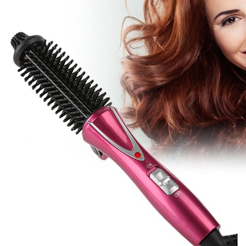 Hair Curler Brush, Folding Curling Heated Round Brush Straightener Mini Portable Travel Anti Static Dual Ionic Ceramic Thermal Styler Hair Styling Tool Hot Air Styling Brush for Volume and Soft Curls