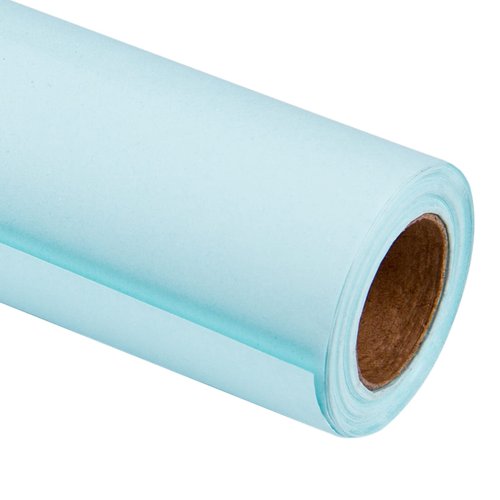 RUSPEPA Kraft Paper Roll - 17.5 inches x 32.8 feet - Recyclable Paper Perfect for Wrapping, Craft, Packing, Floor Covering, Dunnage, Parcel, Table Runner, Light Blue
