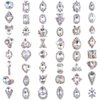48PCS 3D Luxury Nail Art Rhinestones Nail Diamonds Glass Crystal AB Metal Gems Jewels Stones for DIY Nail Art Work Design Decoration Craft Jewelry Making