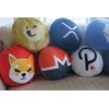 Monero Pillow - Round Stuffed Plush Crypto Pillow by BlockCraft.Shop XMR Plush Pillow