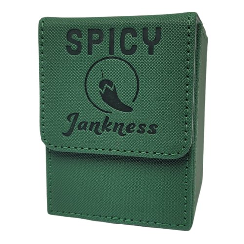 KeenClover Card Deckbox for CCG TCG, Holds 100-115 Sleeved Cards, PVC Free Deck Box (Spicy Jankness)