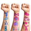 8 Sheets (96PCS) Cheerleading Tattoos Cheerleader Theme Birthday Party Decorations Supplies Favors Stickers for Kids Boys Girls Gifts Classroom School Prizes Rewards