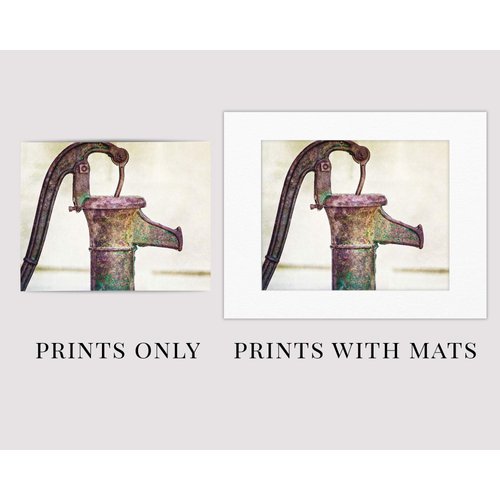 Lisa Russo Fine Art - Bathroom Wall Decor Farmhouse Country Pictures - Set of 4 - Not Framed - Brown, Red, Green (4 8x10 Prints Only)