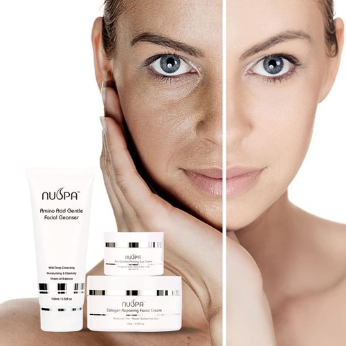 Skin Care Sets Overnight Nourishing Face Cream, Under Eye Cream, Face Wash Face Moisturizer with Hyaluronic Acid, Amino Acid, Vitamin E Hydrating for Dry Skin with Clear Gift Tote Bag for Women ,Men