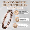 RainSo Womens Heart Design Pure Copper Magnetic Bracelets Adjustable with 3 Smarter Buckle and Gift Box (copepr)