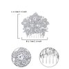 Flyonce Women's Austrian Crystal Flower Leaf Cluster Wedding Bridal Hair Comb Clear Silver-Tone