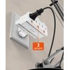 Fosmon 3 Plug Outlet Adapter, 2 Prong 3 Prong Outlet Extender Plugs, Three Way Outlet Wall Extender, 180 Degree Swivel 3 Way Wall Tap, Triple 3 Prong Power Splitter, Electrical Power Adapter-3 Pack