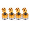 Dilwe 4Pcs Body Post Mount, Aluminum Magnetic Invisible Body Post Mount for SCX10 4WD 1:10 RC Car(Yellow)