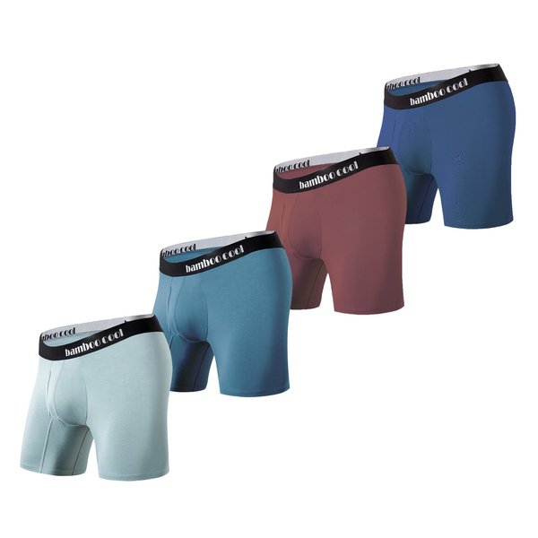 BAMBOO COOL Men’s Underwear Boxer Briefs Soft Comfortable Underwear Trunks