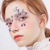 WRBAJIS Christmas Face Gems Stick on Glitter Face Jewels for Women Self-adhesive Eyes Face Rhinestone Crystal Temporary Tattoo Stickers for Xmas Makeup Dress-up Festival Holiday Party Decoration 2Pcs