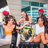 Inflatable Phone and Inflatable Radio Boombox,80s 90s Party Decorations,Hip Hop Party Decoration,Music Themed Party Decorations,Rappers B-Boys Costume Accessory for disco Retro Theme party Decorations