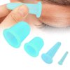 4pcs Silicone Gel Facial Cupping Set,Vacuum Massage Cup Kit,Vaccum Facial Massager Cupping Cup Face Lifting Firming Care for Body Face Neck Back Eye(Green)