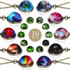 Hicarer 10 Pcs Galaxy Necklace Party Favors Outer Space Necklace Galaxy Ball Pendant Necklace Universe Astrology Themed Party Favors for Girls Kids Birthday Party Gifts Goody Bag Fillers
