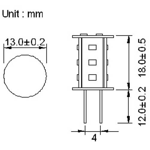 LEDwholesalers Tower Type G4 12V AC/DC LED Bulb with 15xSMD3528 for RV Camper Trailer Boat Marine (6-Pack), White, 1411WHx6