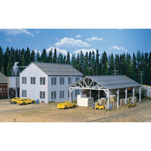 Walthers, Inc. Planning Mill and Shed Kit, 6 X 8 X 5-3/4" 15 X 20 X 14.3cm
