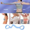 HUICHAI Figure 8 Fitness Resistance Band with Handles, Pure Barre Workout Chest Arm and Shoulder Stretch Bands Exercise Equipment, Blue