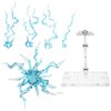 Action Figure Stand:Transparent Assembly Action Figure Display Holder with Special Effects Compatible for HG RG SD SHF 1/144,Blue